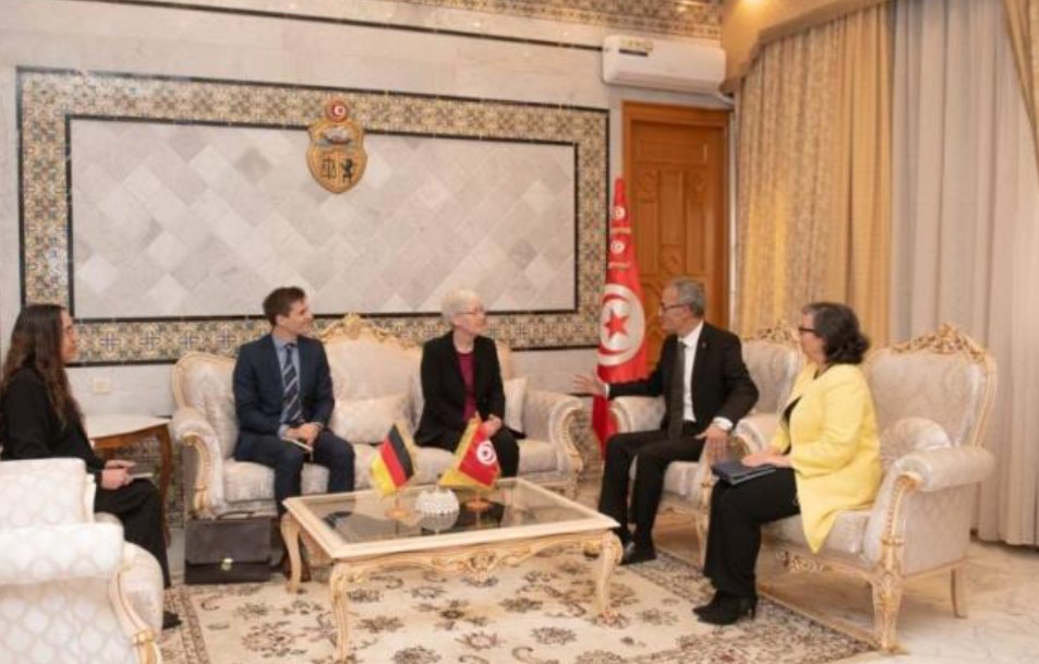 كاتب الدّولة لدى وزير الشّؤون الخارجيّة يلتقي سفيرة ألمانيا بتونس