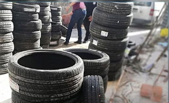 أريانة : الديوانة تحجز 1533 عجلة مطاطية مهرّبة قيمتها 900 ألف دينار