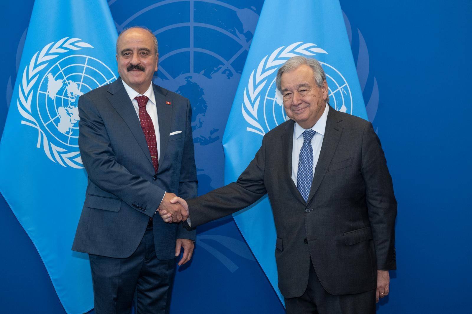 وزير الخارجية يلتقي بالأمين العام لمنظمة الأمم المتحدة