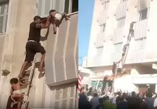 حريق صفاقس/ شاب ينجح في انقاذ ثلاثة أطفال من موت محقق