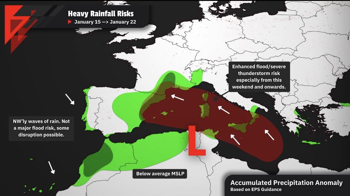 خبير في الطقس يحذّر : تونس قد تشهد منخفضا قويا يتسبب في أمطار غزيرة فجئية في هذا التاريخ