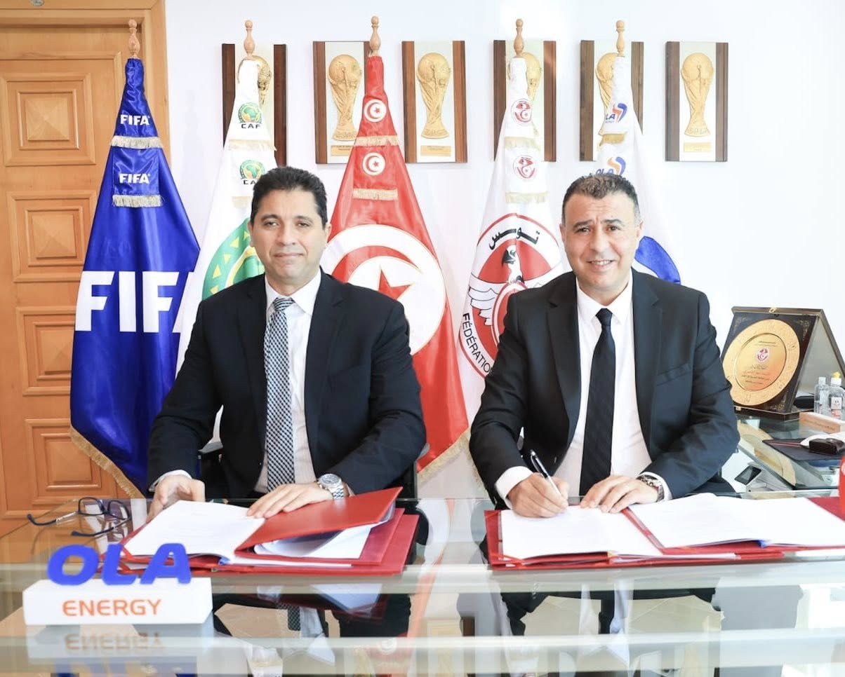 شراكة استراتيجية جديدة: الجامعة التونسية لكرة القدم و"أولا إينيرجي" يوقعان عقد استشهار لسنتين