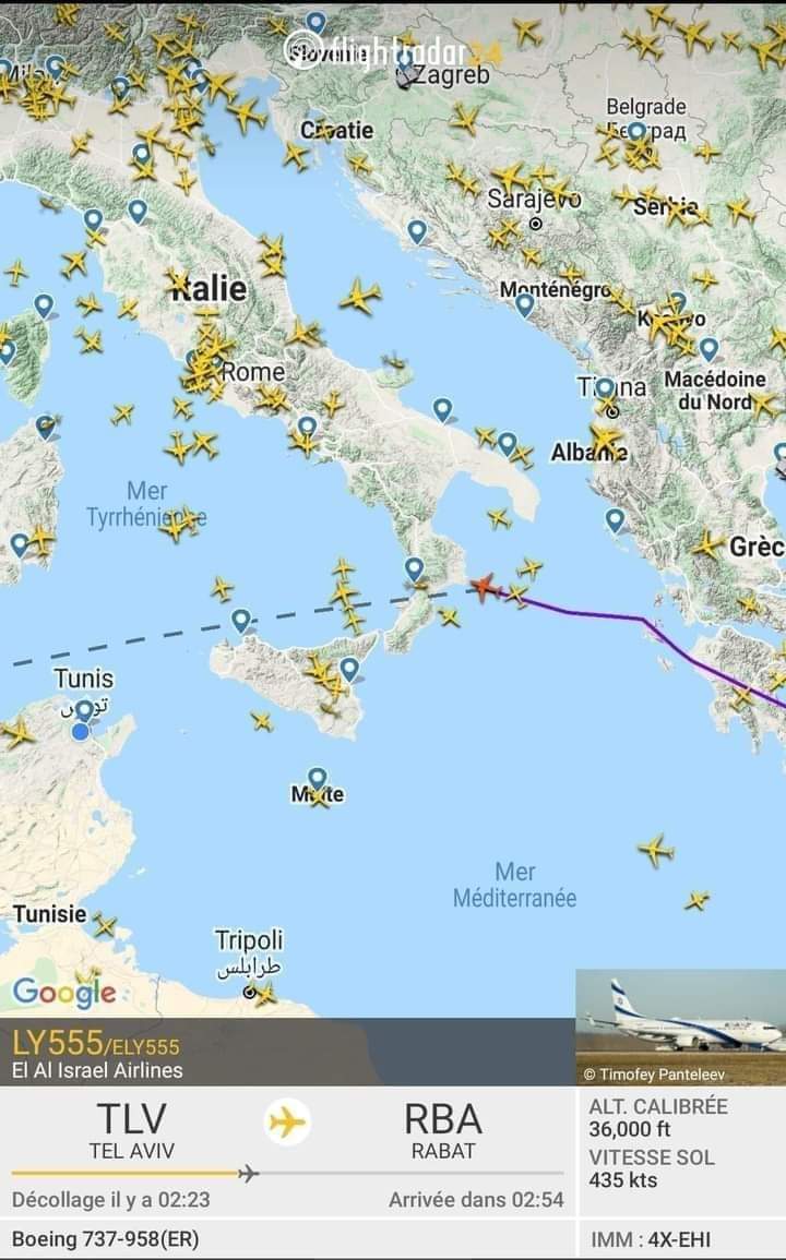 تونس والجزائر تغلقان مجالهما الجوي أمام رحلة تجارية بين تل أبيب والرباط