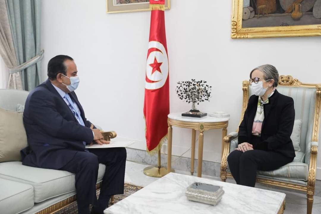 فحوى لقاء رئيسة الحكومة بالسفير القطري بتونس