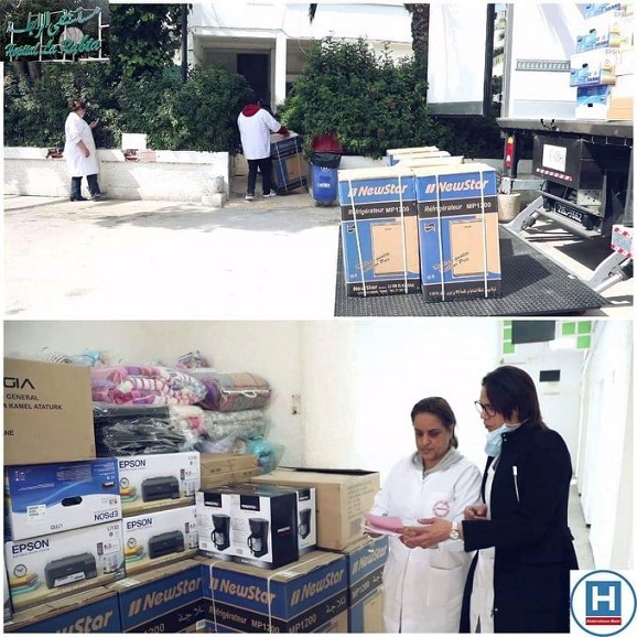 المغازة العامة  تواصل دعم  القطاع الصحي وتقوم بتهيئة فضاءات للأطباء  بمستشفى عبد الرحمان مامي ومستشفى الرابطة 