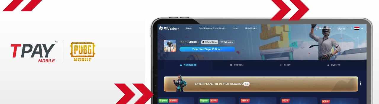 TPAY تمكن خدمة الدفع عبر رقم الهاتف المحمول لـ PUBG MOBILE في مصر!