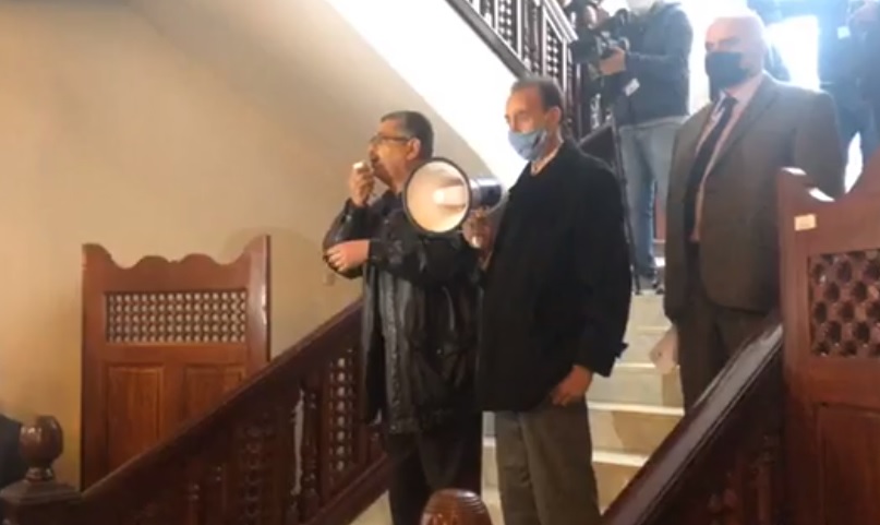 أعوان و موظّفو مجلس نواب الشّعب يحتجّون