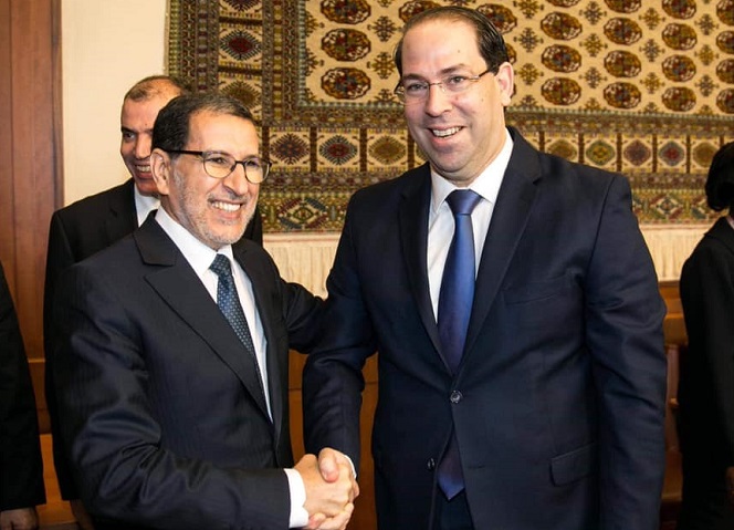 بعد أزمة الترجي والوداد : الشاهد يلتقي رئيس وزراء المغرب وتثمين بالعلاقات التونسية المغربية