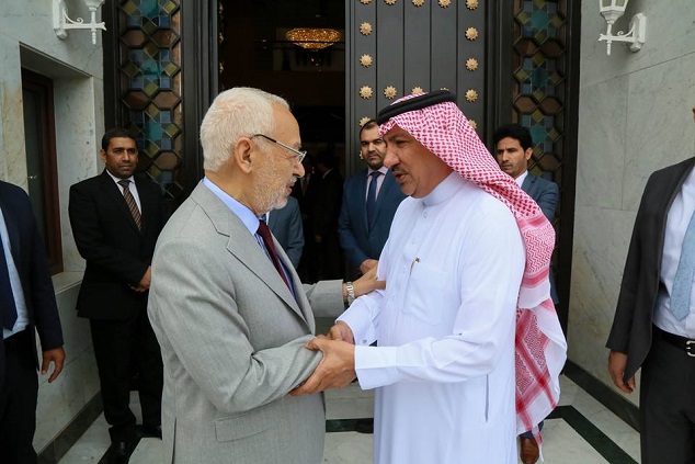 الغنوشي في مقرّ سفارة المملكة العربية السعودية