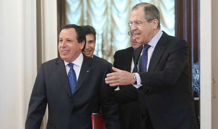 لافروف يدعو تونس إلى الدفاع عن فكرة عودة سوريا إلى الجامعة العربية