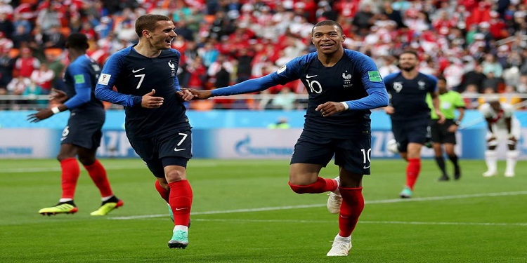 مونديال روسيا : مبابي يدخل تاريخ كرة القدم الفرنسية بفضل هدفه في شباك البيرو