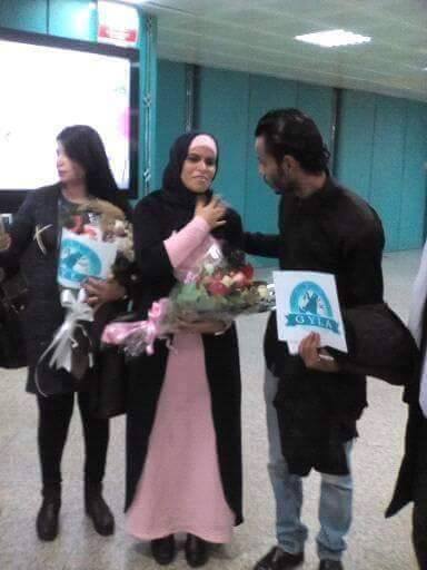 مباركة بلحاج محمد تقدم شرحها في دكتوراء البحث في مجال الميكانيك في الولايات المتحدة الامريكية