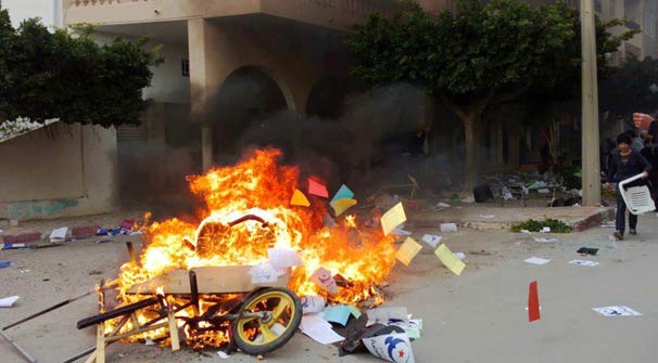 قفصة : حرق مقر حركة النهضة