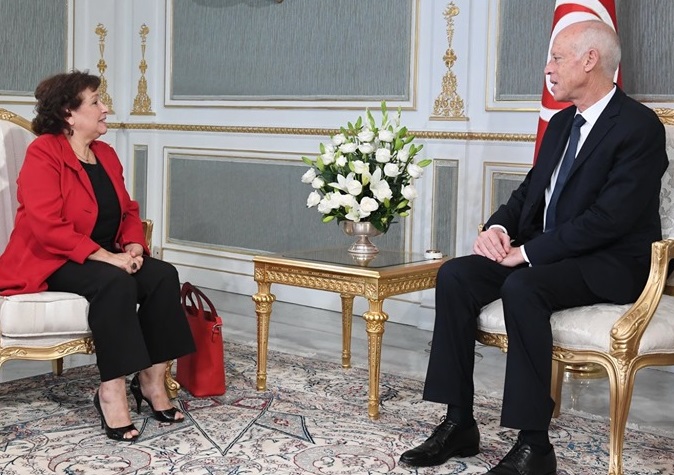 سهام بن سدرين في ضيافة قيس سعيّد