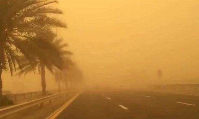 بــلاغ مروري/ عاصفة رملية تحجب الرؤية