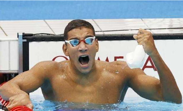 ميدالية ذهبية للسباح أيوب الحفناوي 